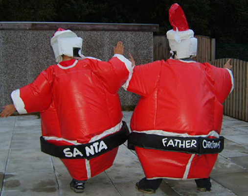 크리스마스 산타클로스 스모 한 벌, 아이/성인 Xmas 놀이를 위한 파열 스모 한 벌